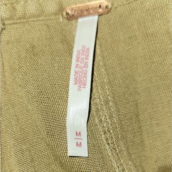 NWOT Free People Not Over You Overalls Dungarees Tropical Nut Jumpsuit M - Picture 10 of 13